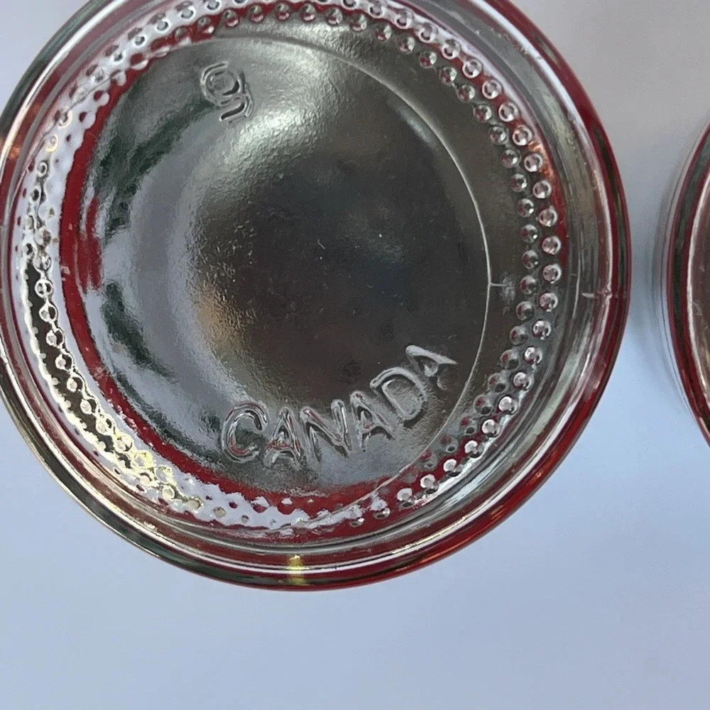 Vintage 90's Libbey Glass Holly and Berry Salt and Pepper Shakers EUC
